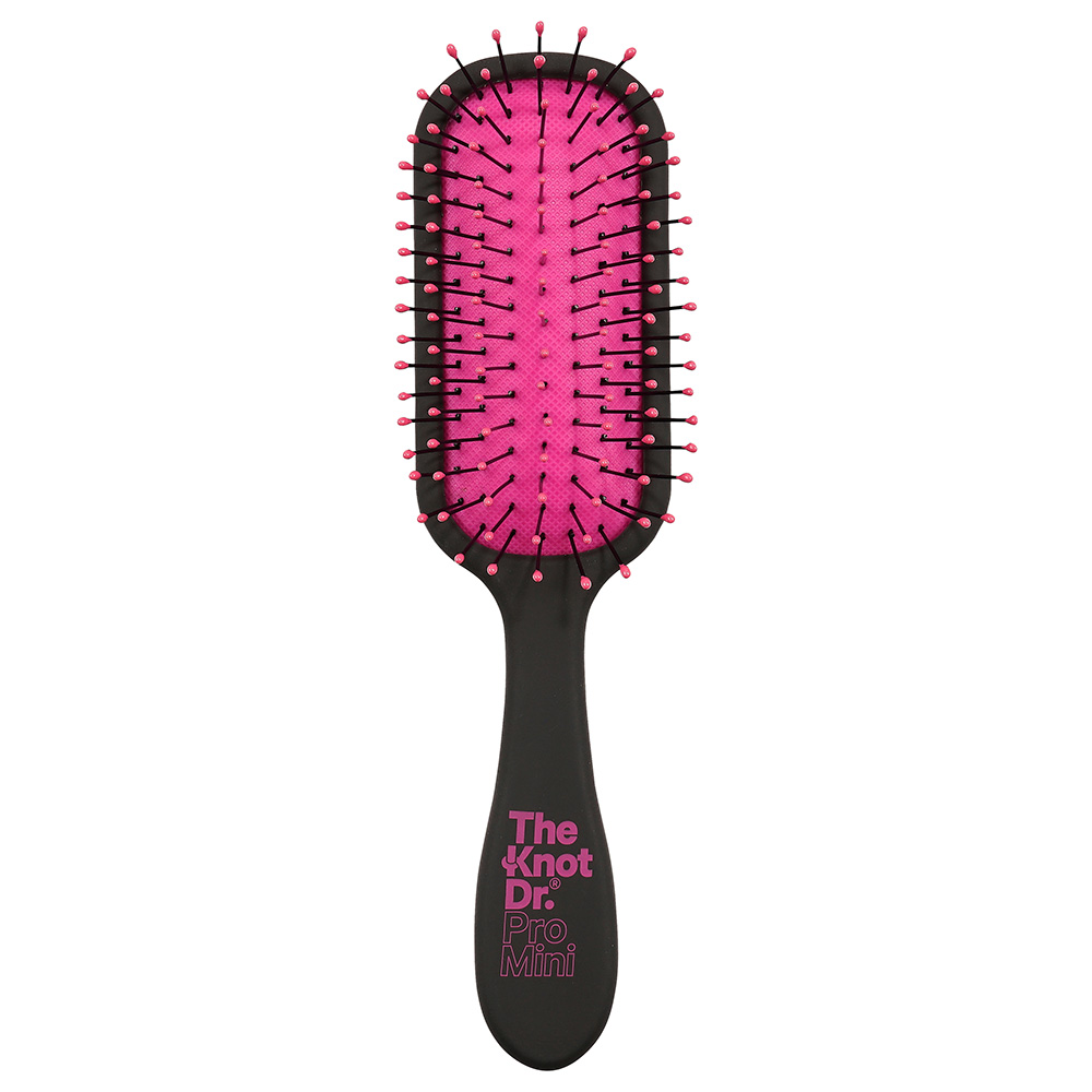 Knot Dr. - Pro Mini Hair Brush with Head Case - Fuchsia