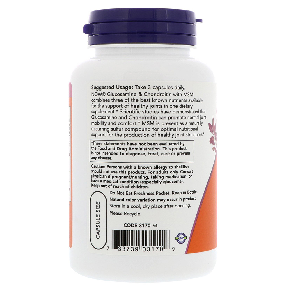 NOW - Glucosamine & Chondroitin with MSM 90 Capsules