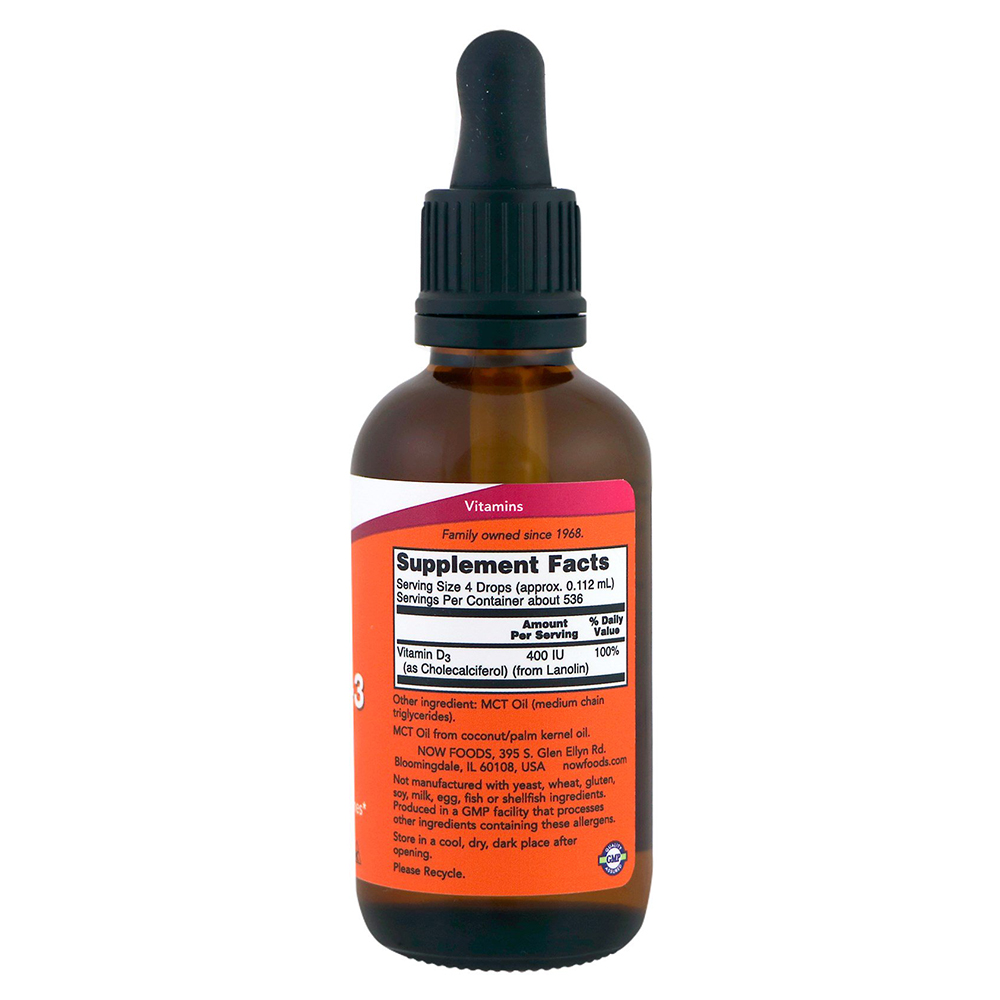 NOW - Liquid Vitamin D-3 400 IU 4 Drops 2oz