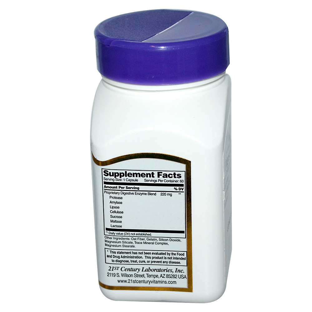 21st Century - Digestive Enzyme Caps 60 Count