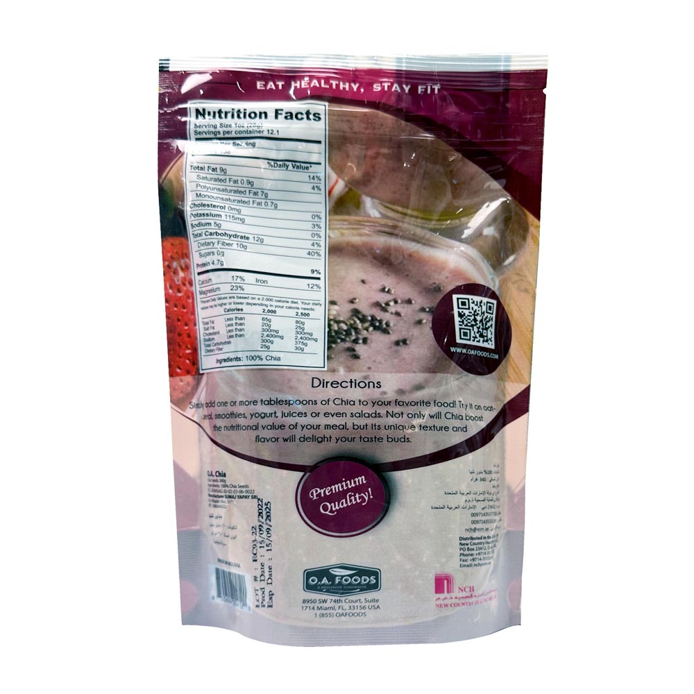 O.A.Chia - Organic Premium Chia Seeds 340g