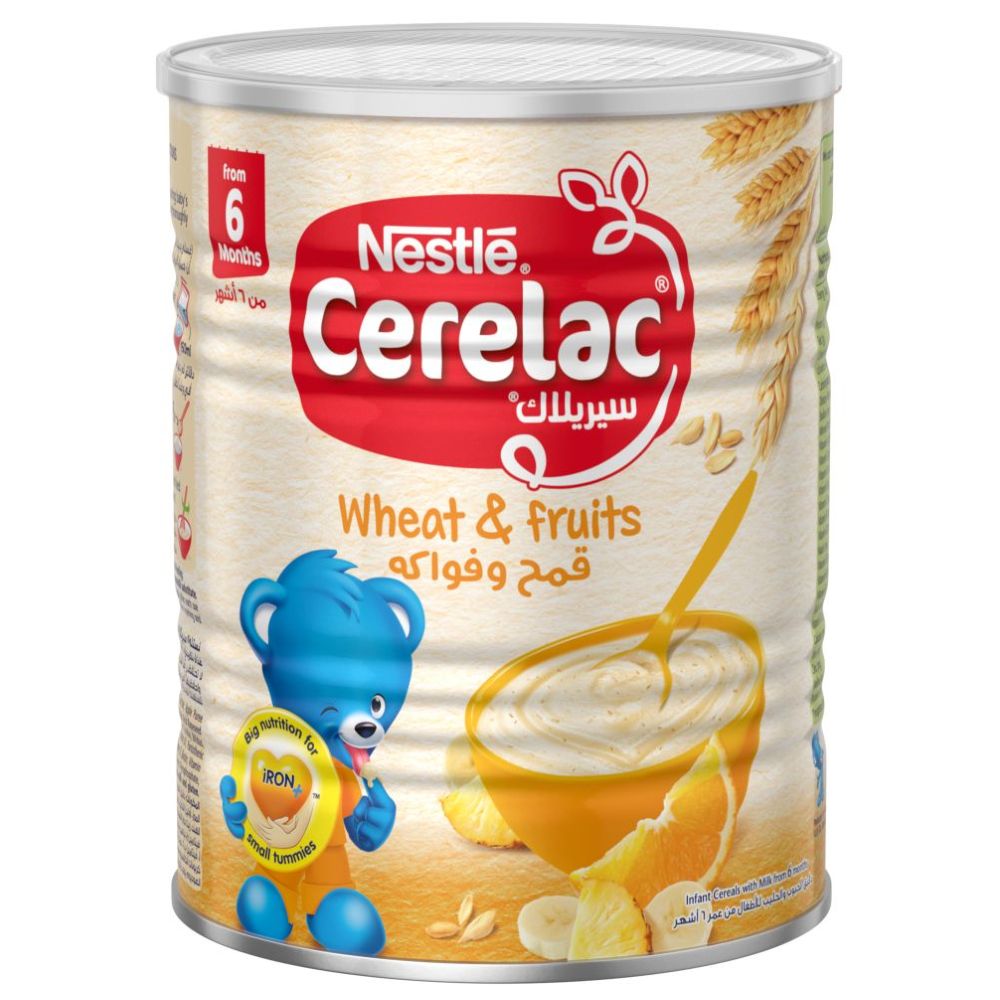 Nestle - Cerelac Cereals With Iron+ Wheat & Fruits 400g Tin