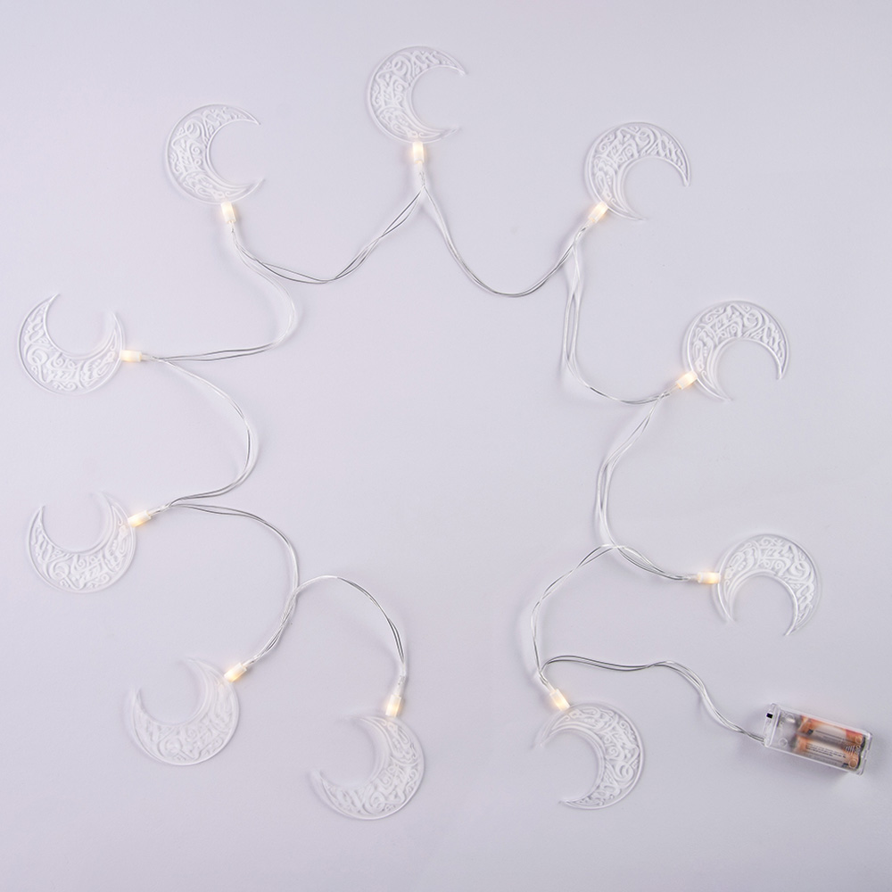 HilalFul Premium Acrylic Ramadan Light String - Crescent Design