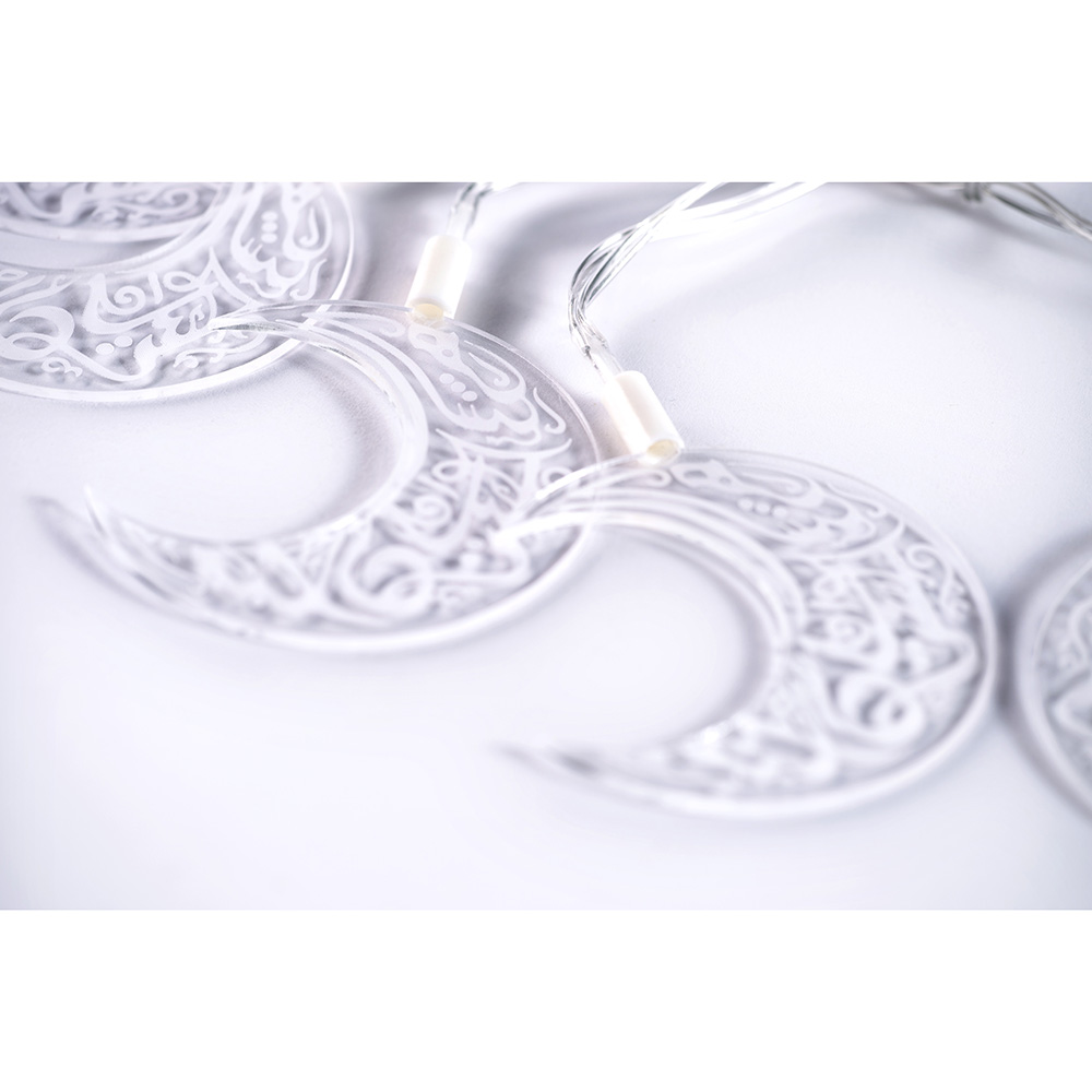 HilalFul Premium Acrylic Ramadan Light String - Crescent Design