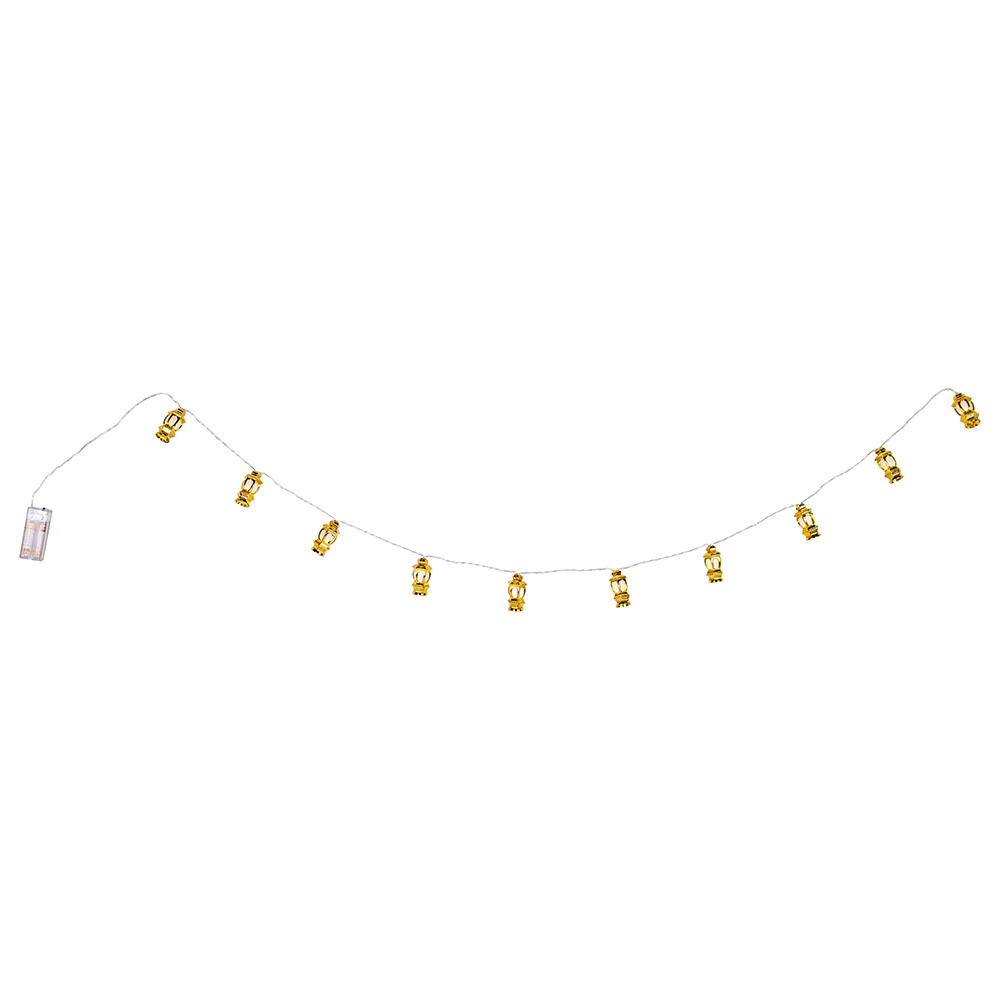 HilalFul Ramadan Golden Lantern Light String