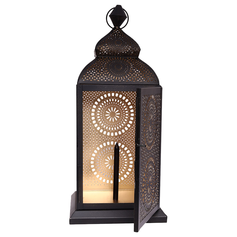 HilalFul - Authentic Handmade Chakra Lantern - L - Black