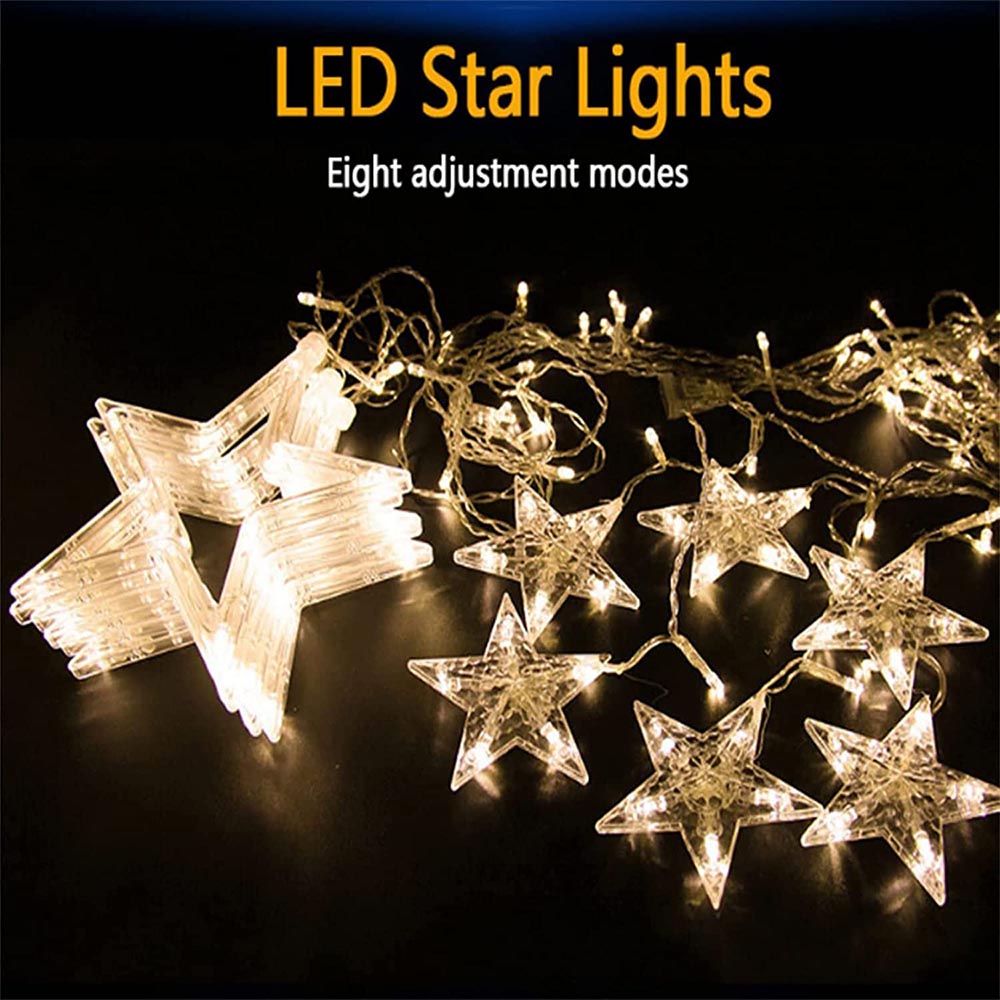 HilalFul Hanging Star String 3.5m - 12pcs