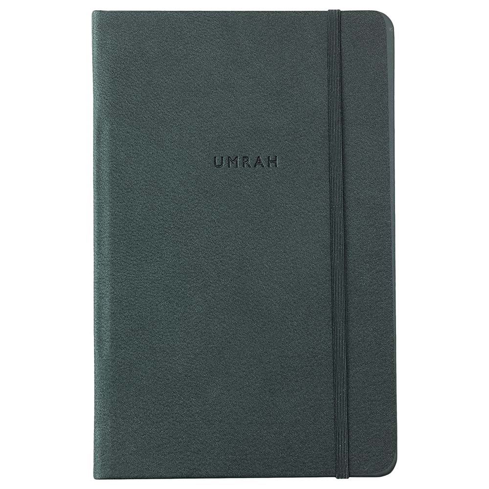 HilalFul - Recycled Leather Umrah Planner & Journal - Dark Forest Green