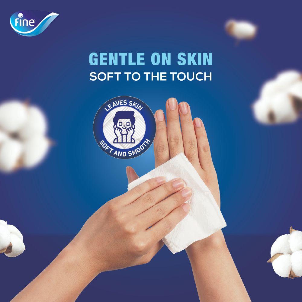 Fine - Sterilized Facial Tissues 200x2 Ply Pack Of 5 Boxes