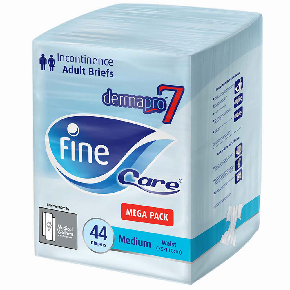 Fine Care Adult Brief Waist (75-110cm) Medium Pack Of 44
