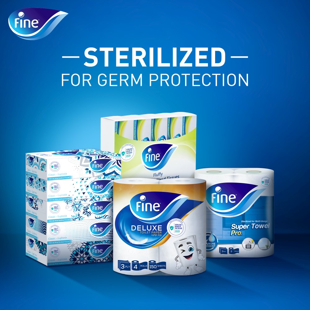 Fine - Comfort Toliet Tissue Paper - Soft & Absorbent 2 Ply 12 Rolls