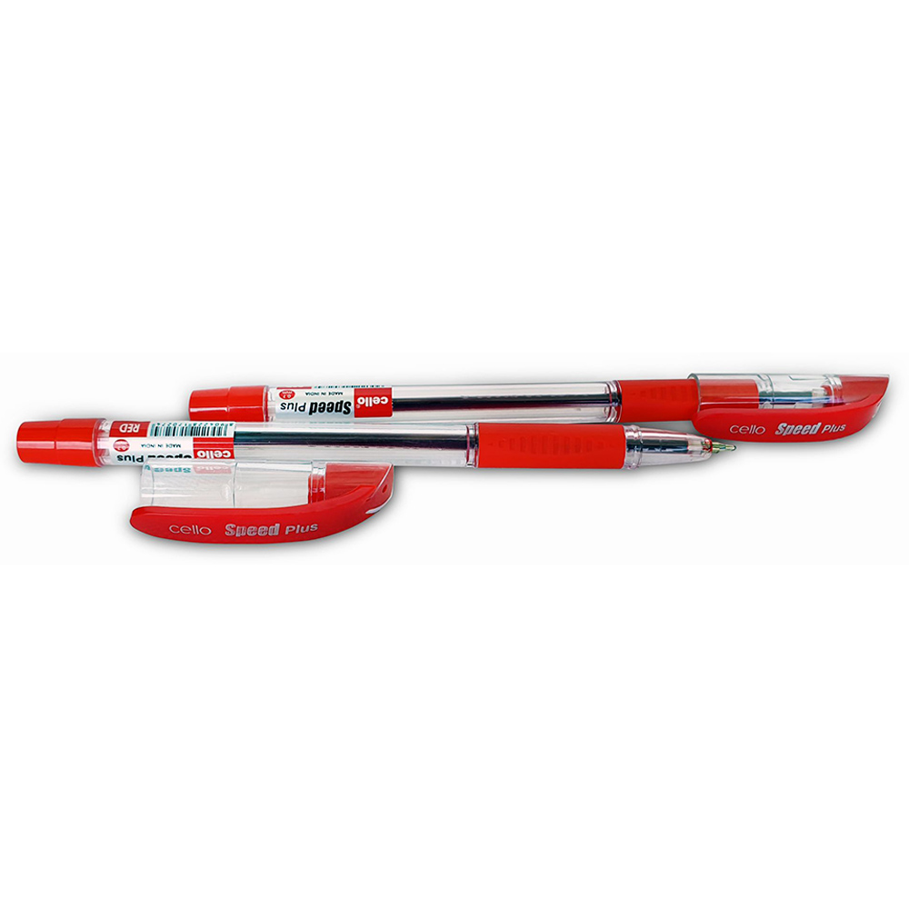 Cello - Speed Plus Ball Pen - 0.7mm - 12pcs - Red