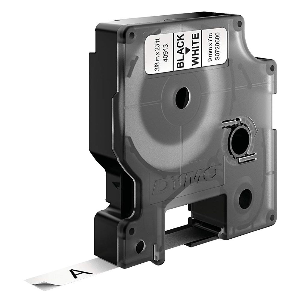DYMO - Label Cassette Tape D1 9mm - Black & White