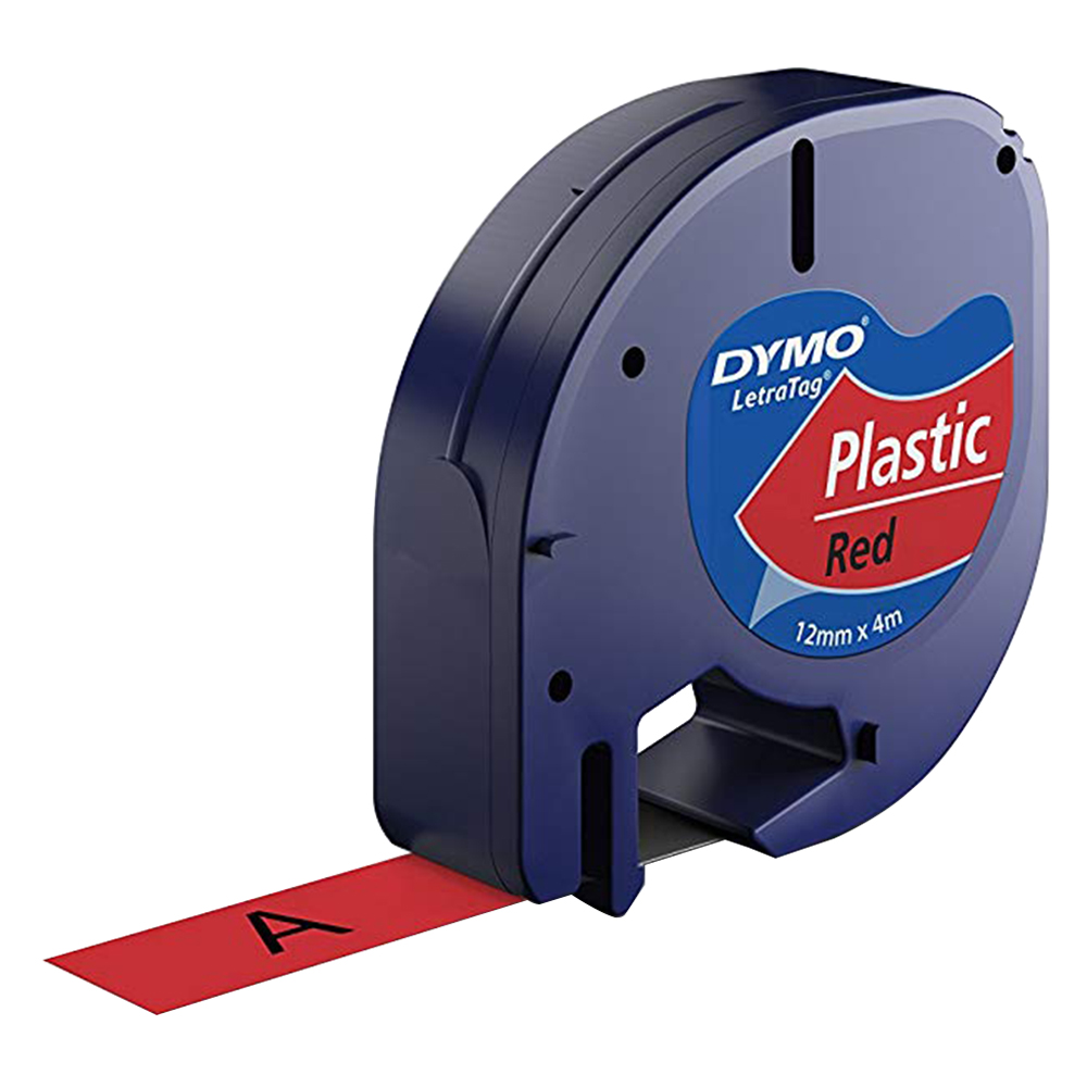 DYMO - LetraTag Plastic Label Tape 12mm - Red