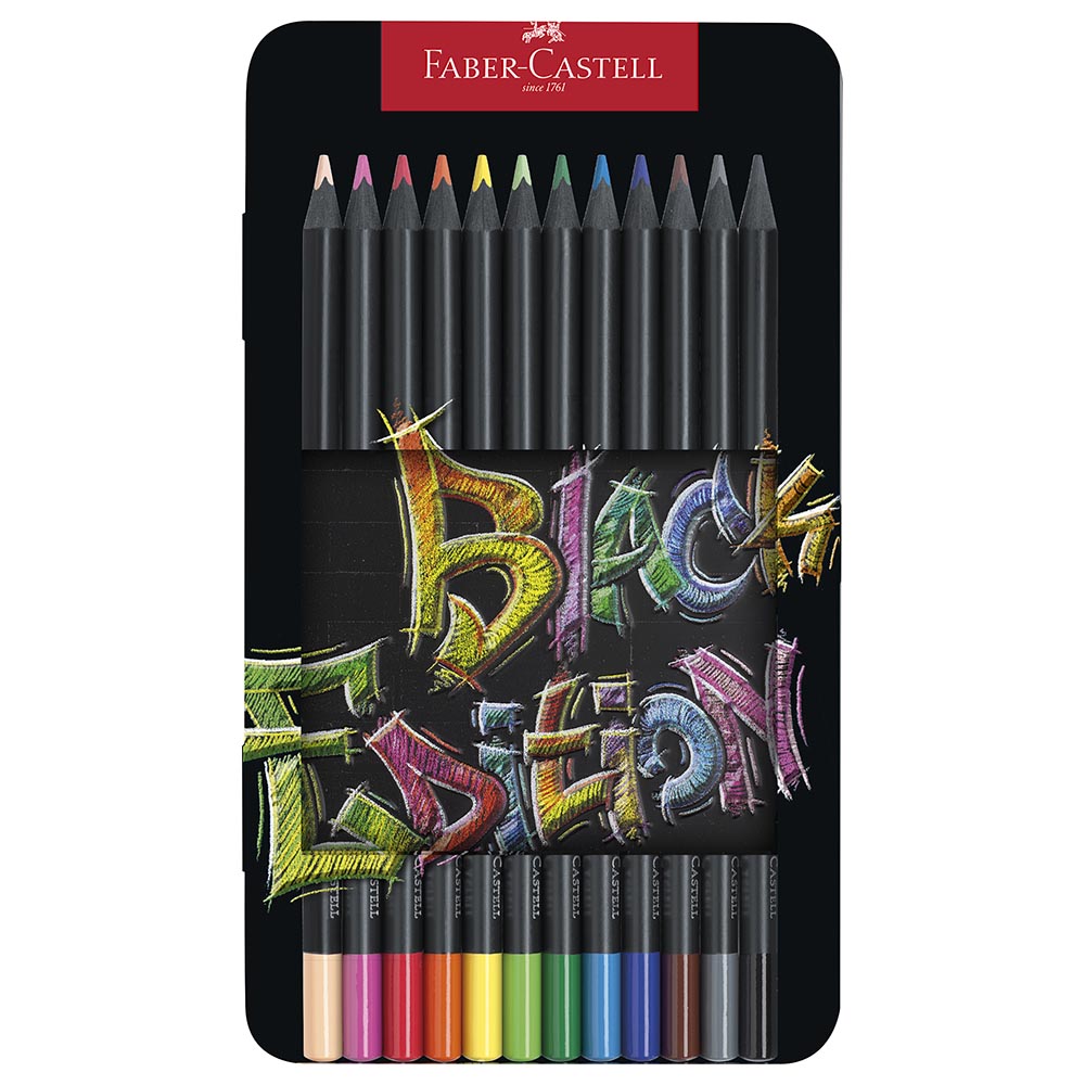 Faber-Castell - Black Edition Col Pencil - 12Pcs