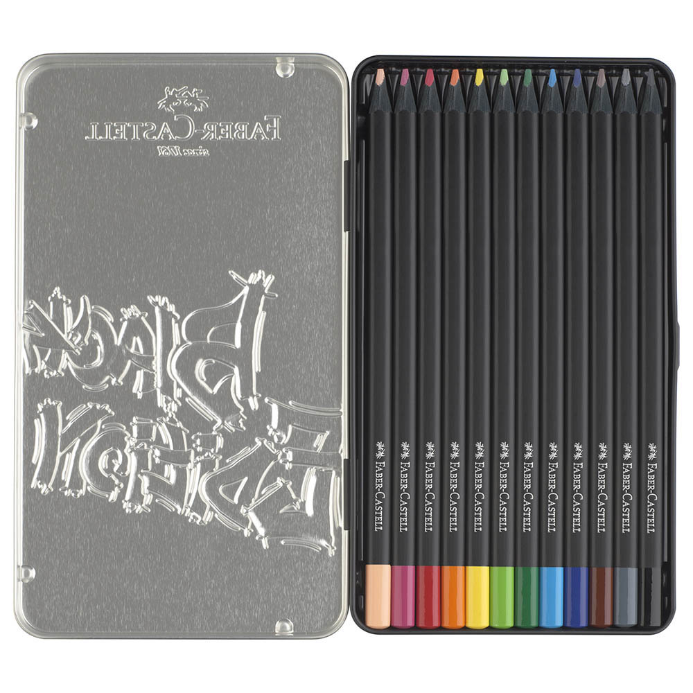 Faber-Castell - Black Edition Col Pencil - 12Pcs