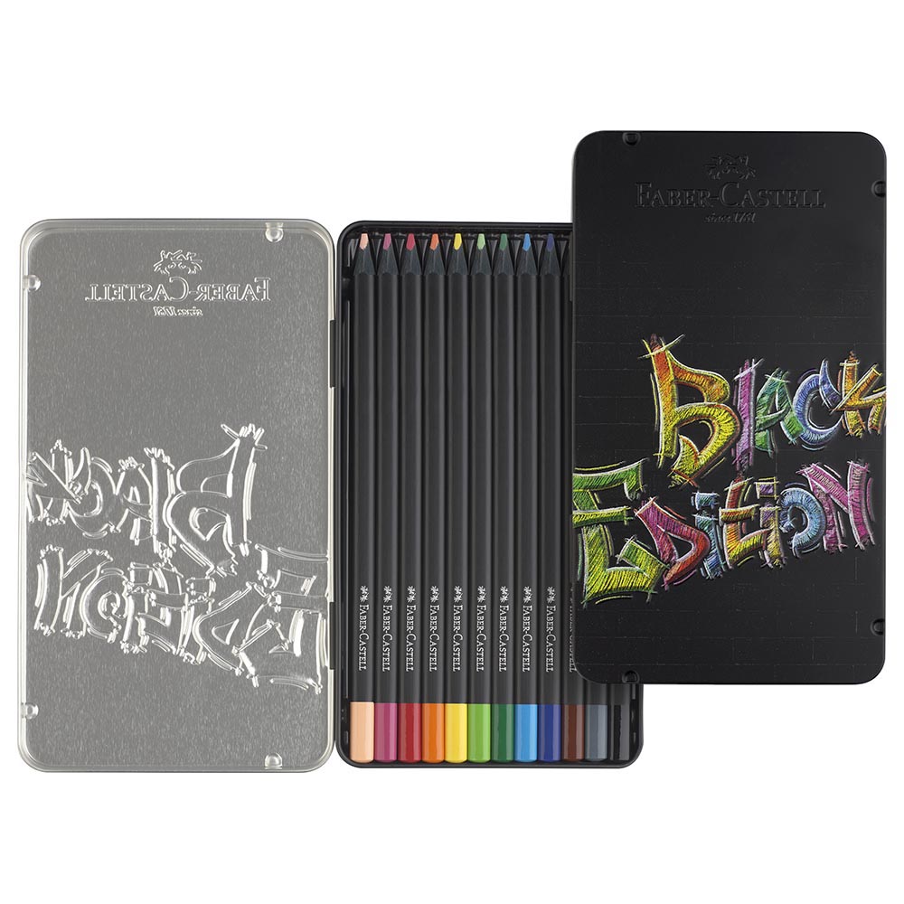 Faber-Castell - Black Edition Col Pencil - 12Pcs