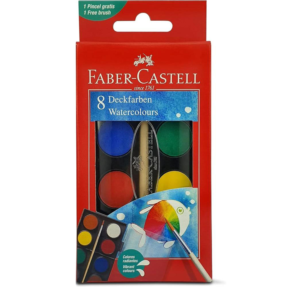Faber-Castell - Water Colors 8 Colors 24mm
