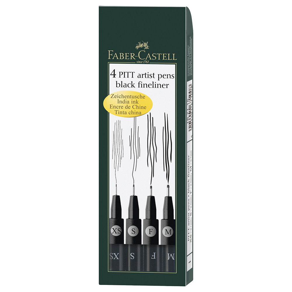 Faber-Castell - Pitt Artist Pen Wallet - 4pcs