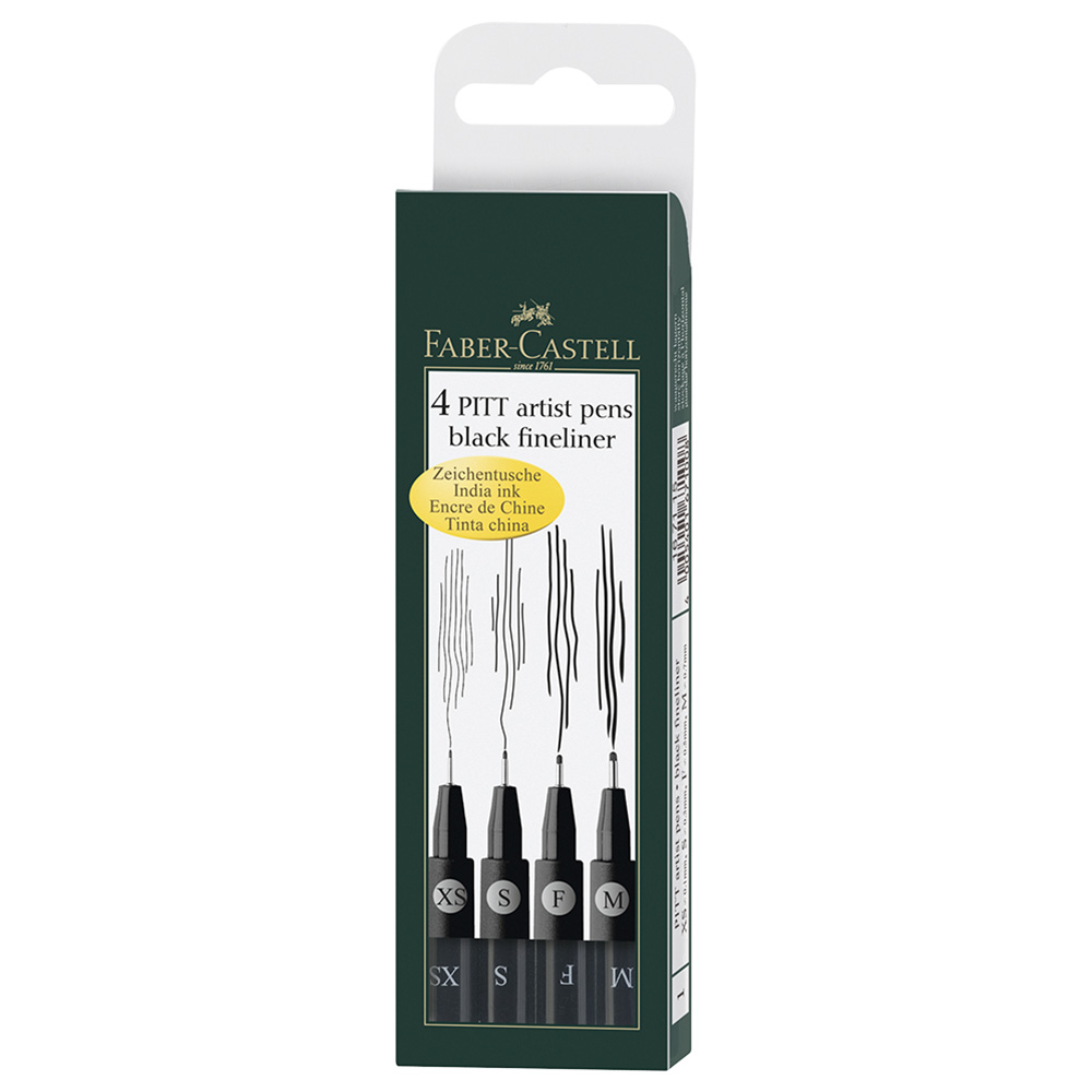 Faber-Castell - Pitt Artist Pen Wallet - 4pcs
