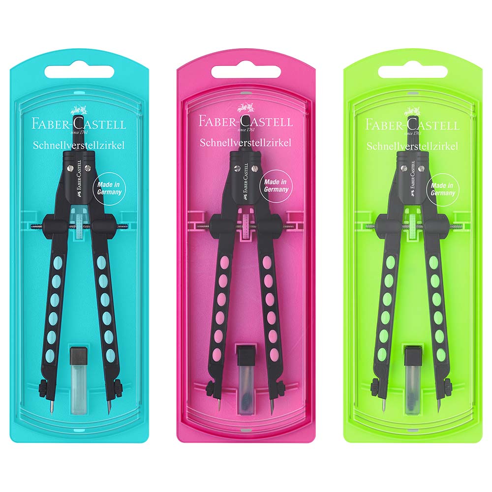 Faber-Castell - Factory Neon Quick Compass Set