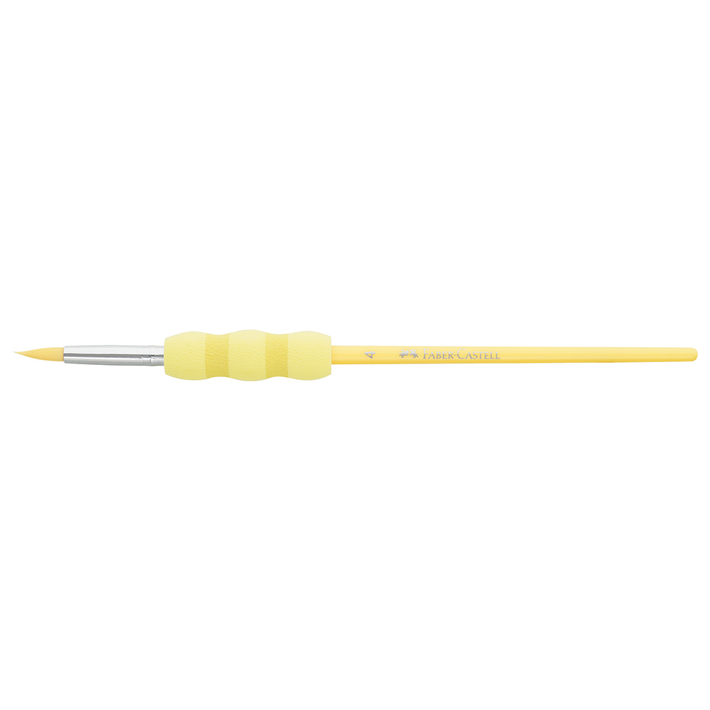 Faber-Castell - Grip Paint Brushes Round & Flat Pastel 4pcs