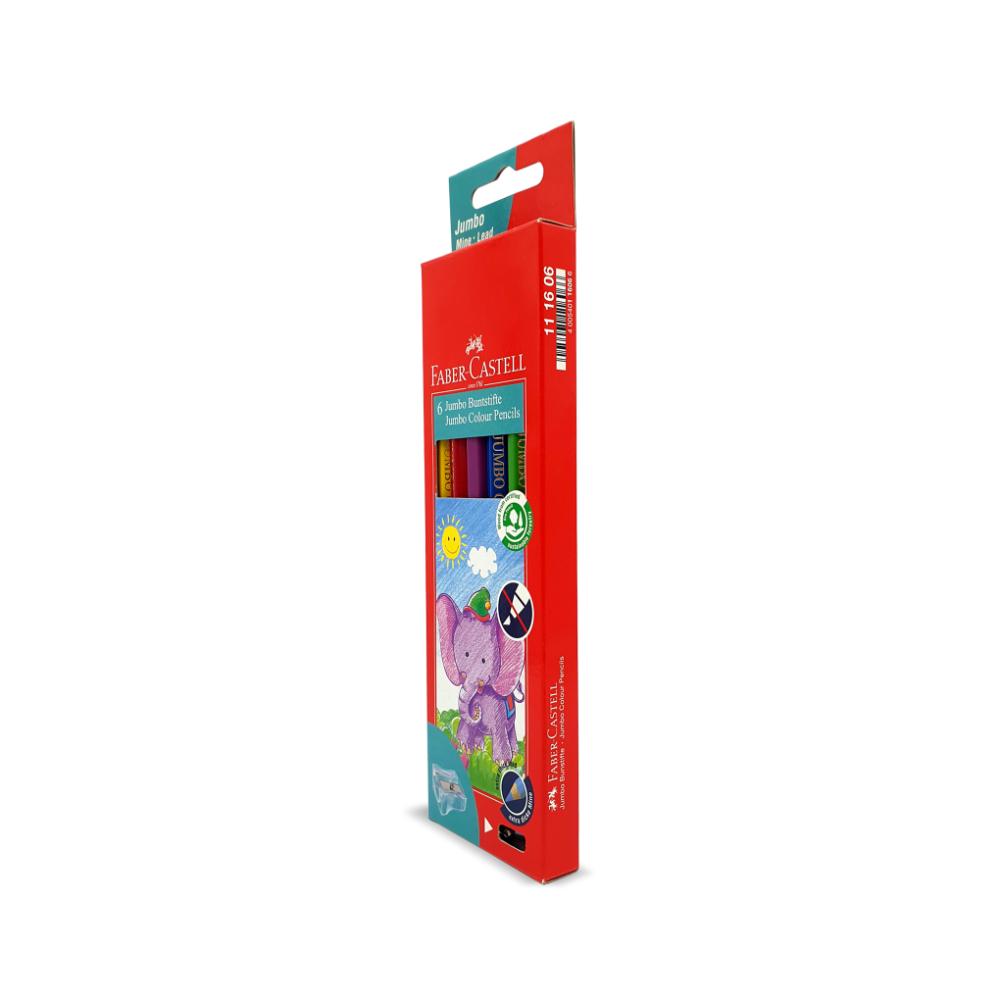 Faber-Castell - Jumbo Color Pencils Full Length 6pcs