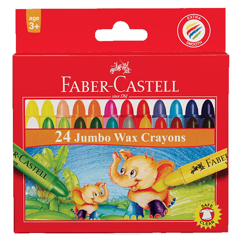Faber-Castell - Jumbo Wax Crayons 24 Colours