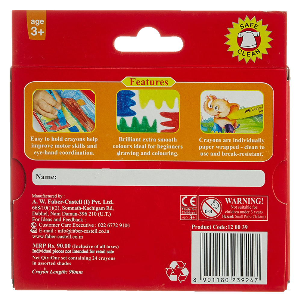 Faber-Castell - Jumbo Wax Crayons 24 Colours
