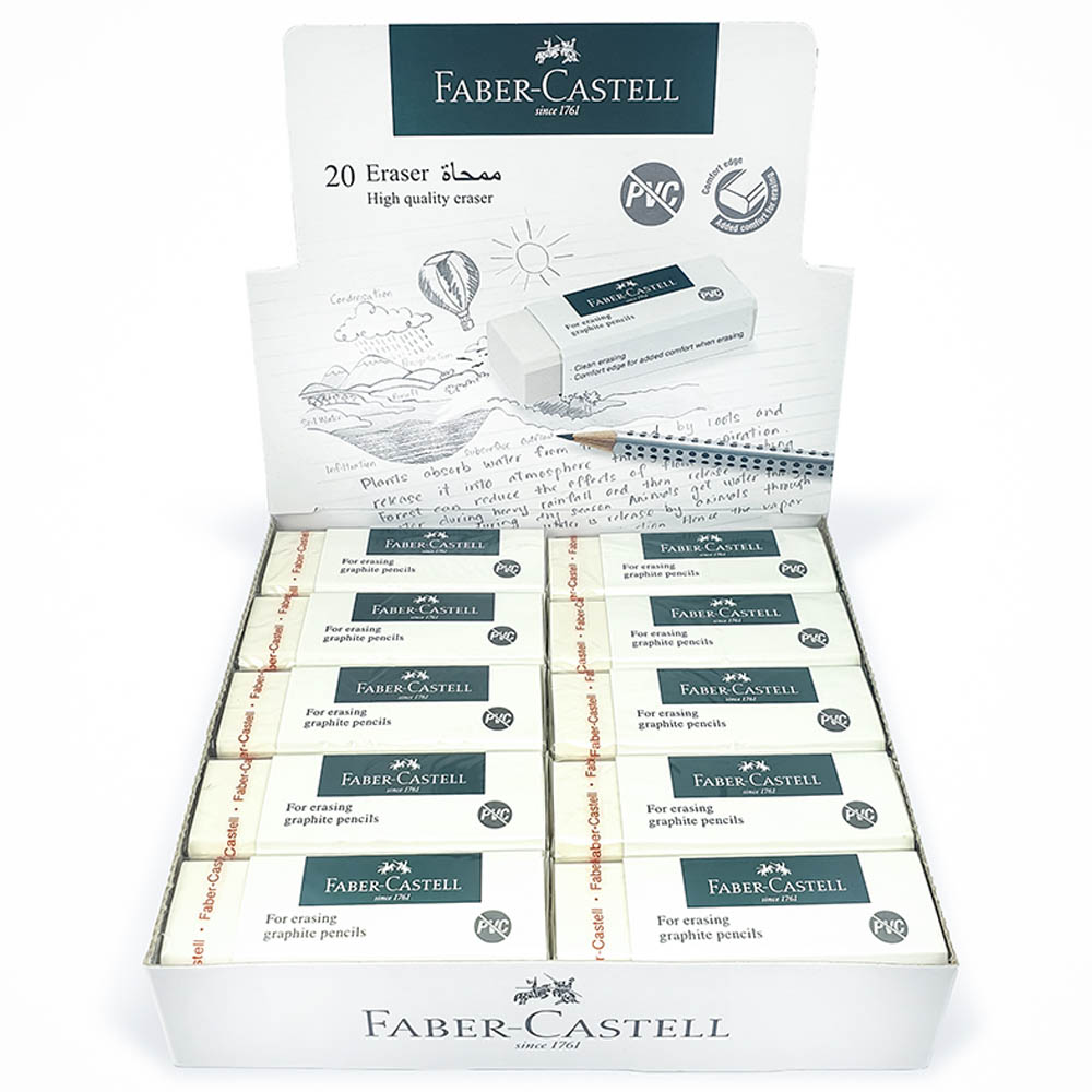 Faber-Castell - PVC-Free Eraser Big - 20pcs