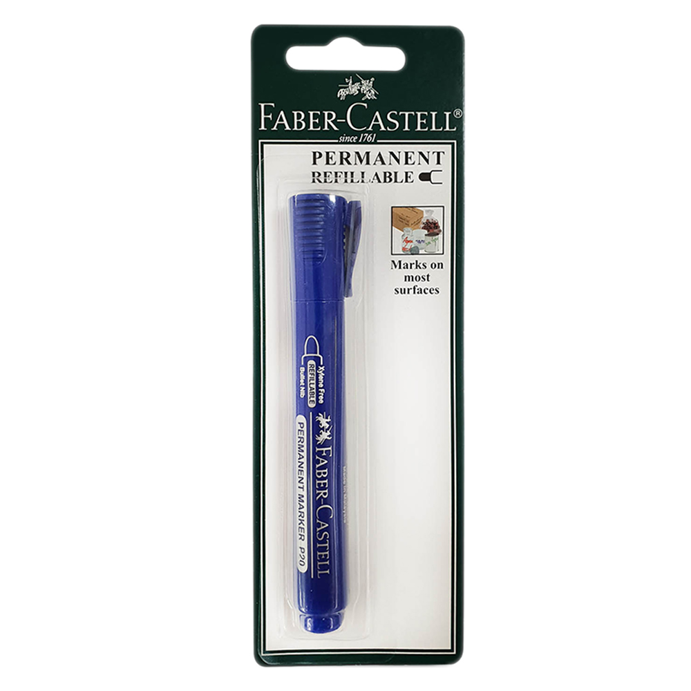 Faber-Castell - Bullet P20 Permanent Marker - Blue