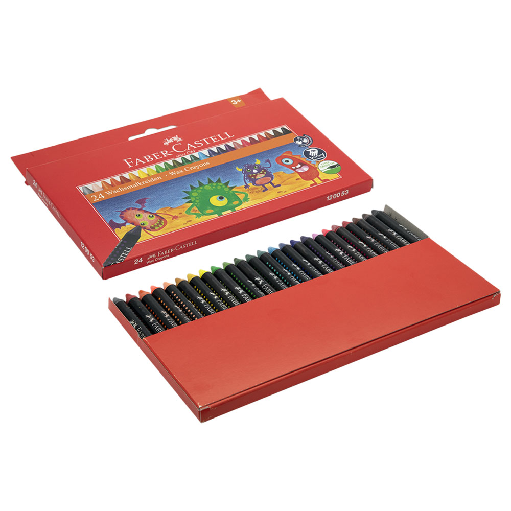 Faber-Castell - Colour Pencils 24pcs with Washable Wax Crayons 24pcs
