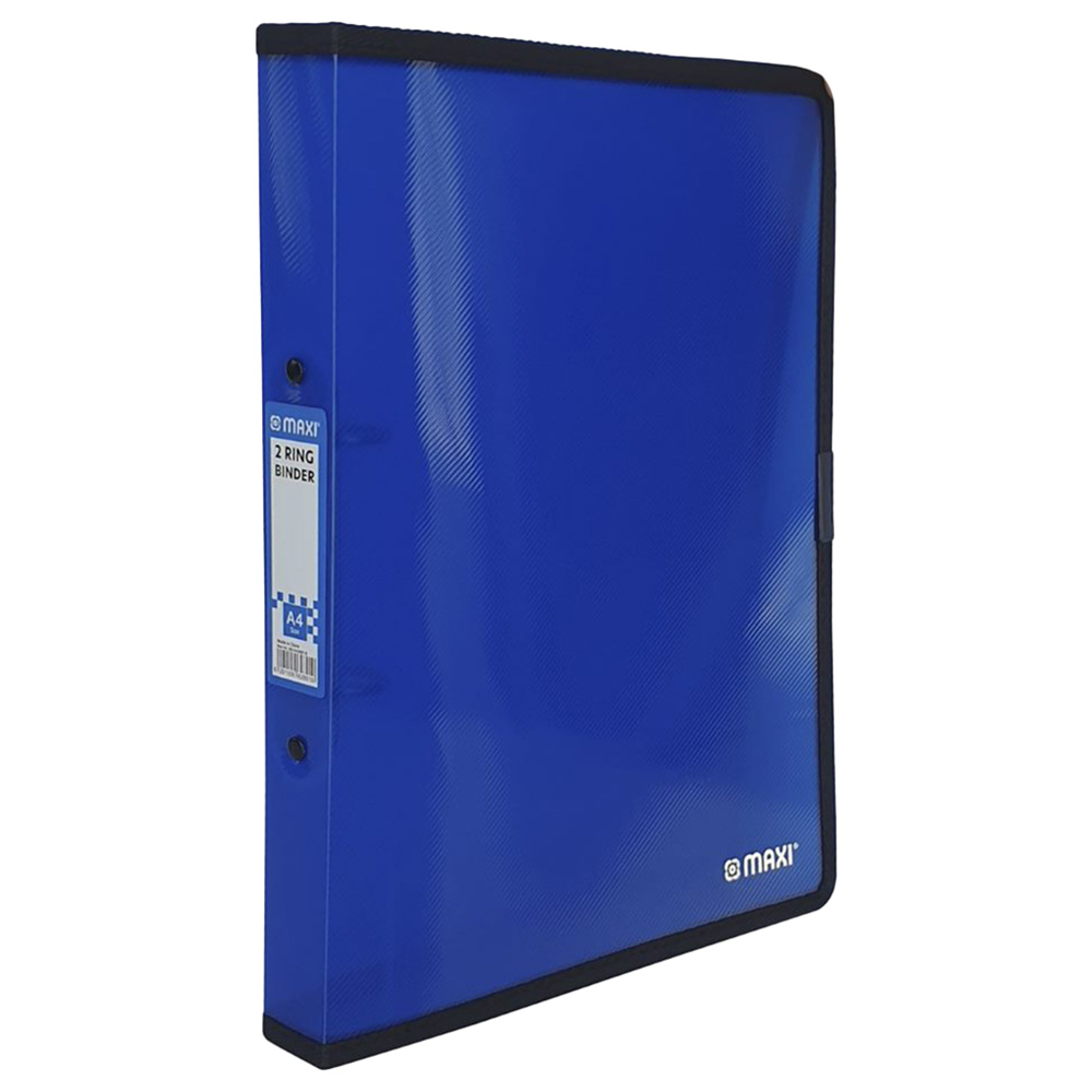 Maxi - A4 Ring Binder with 2 Ring Translucent Blue