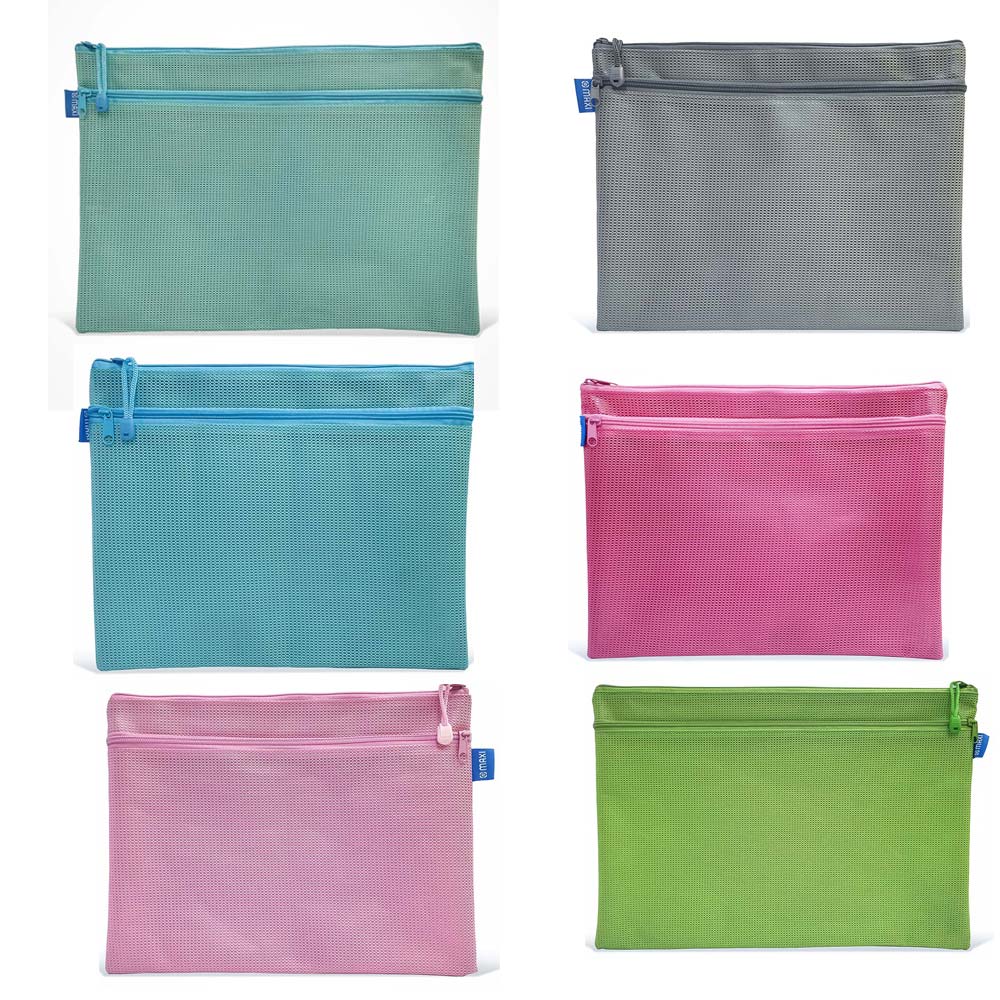 Maxi - Double Zipper Film Cover Bag B4, 1pc - Assorted