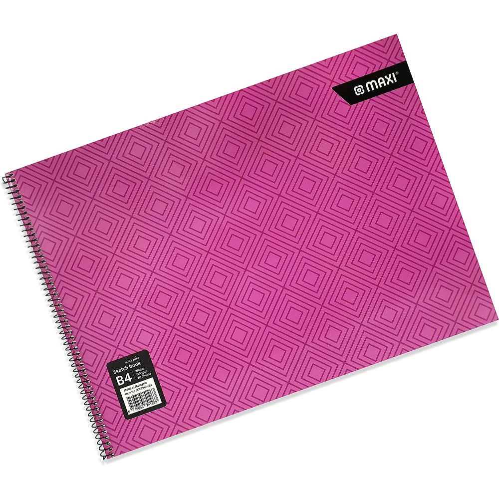 Maxi - Spiral Sketch Book White B4 110gsm 20 Sheets 1pc - Assorted