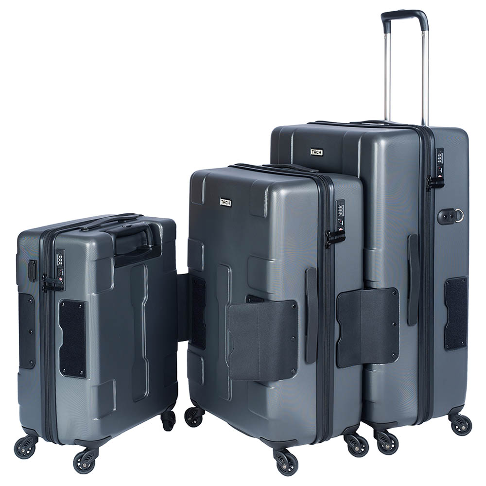 TACH Luggage - Connectable Luggage 3pc-Set - Dark Grey