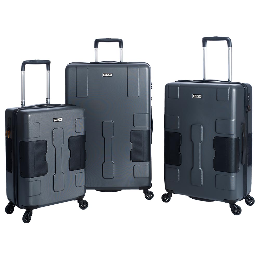 TACH Luggage - Connectable Luggage 3pc-Set - Dark Grey