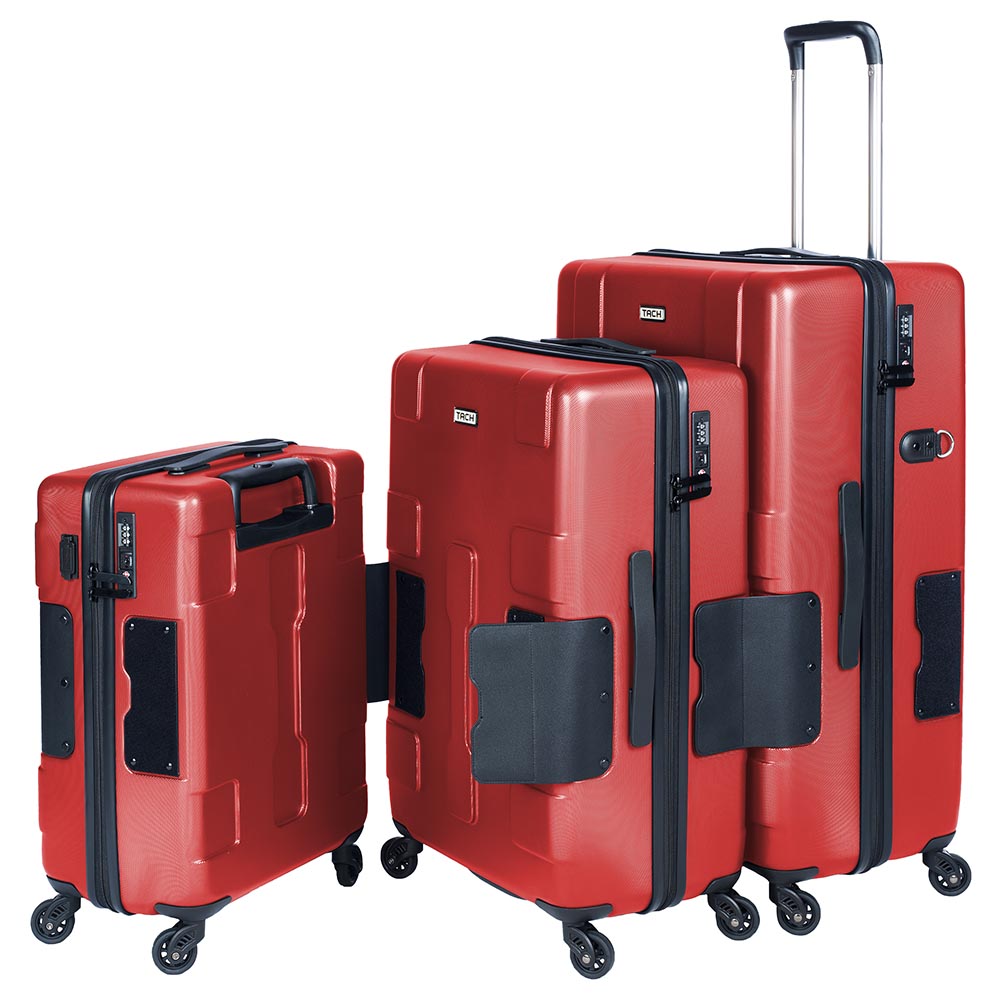 TACH Luggage - Connectable Luggage 3pc-Set - Wine Red