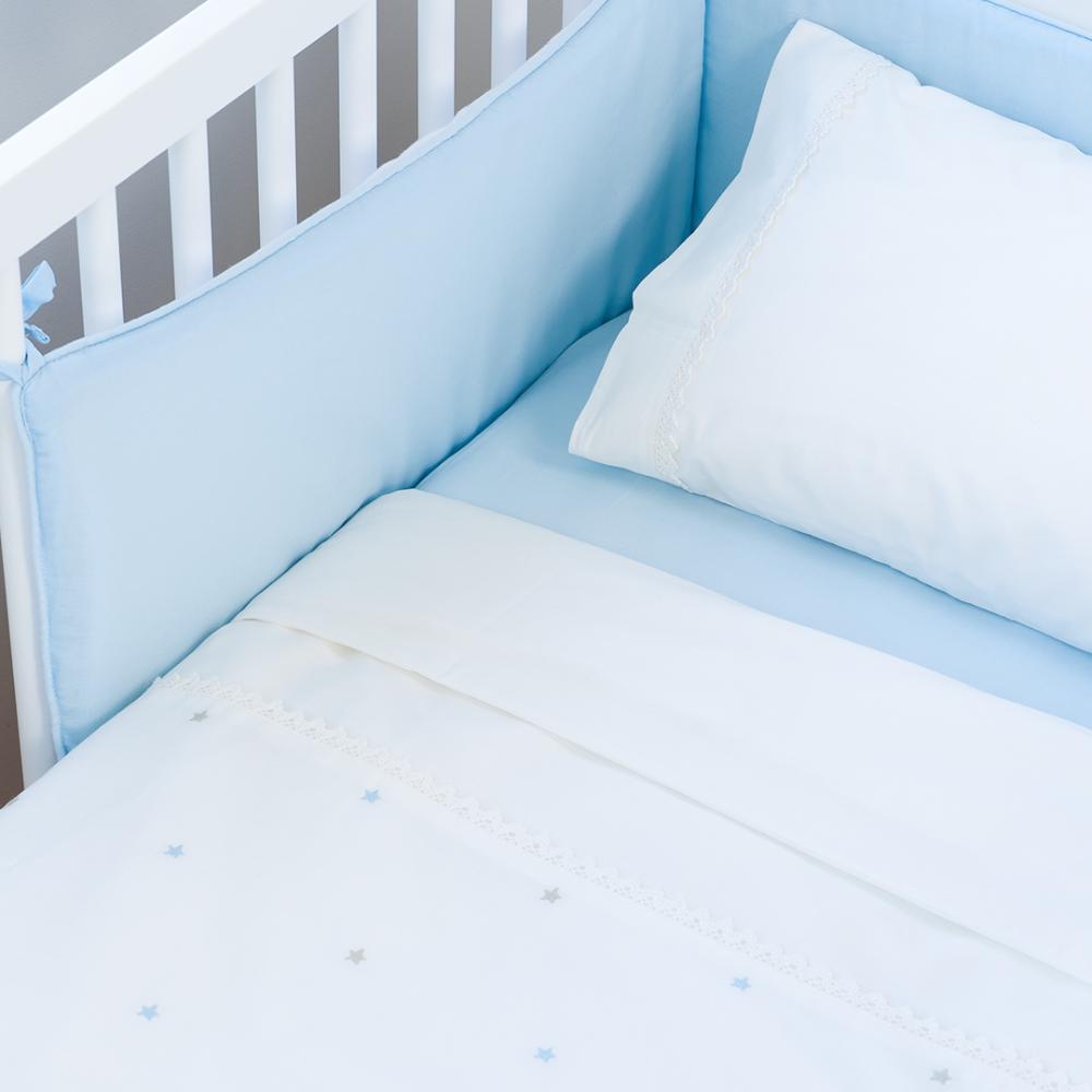 Bumble & Bird - Reversible Duvet Cover & Pillowcase For Cot - Blue