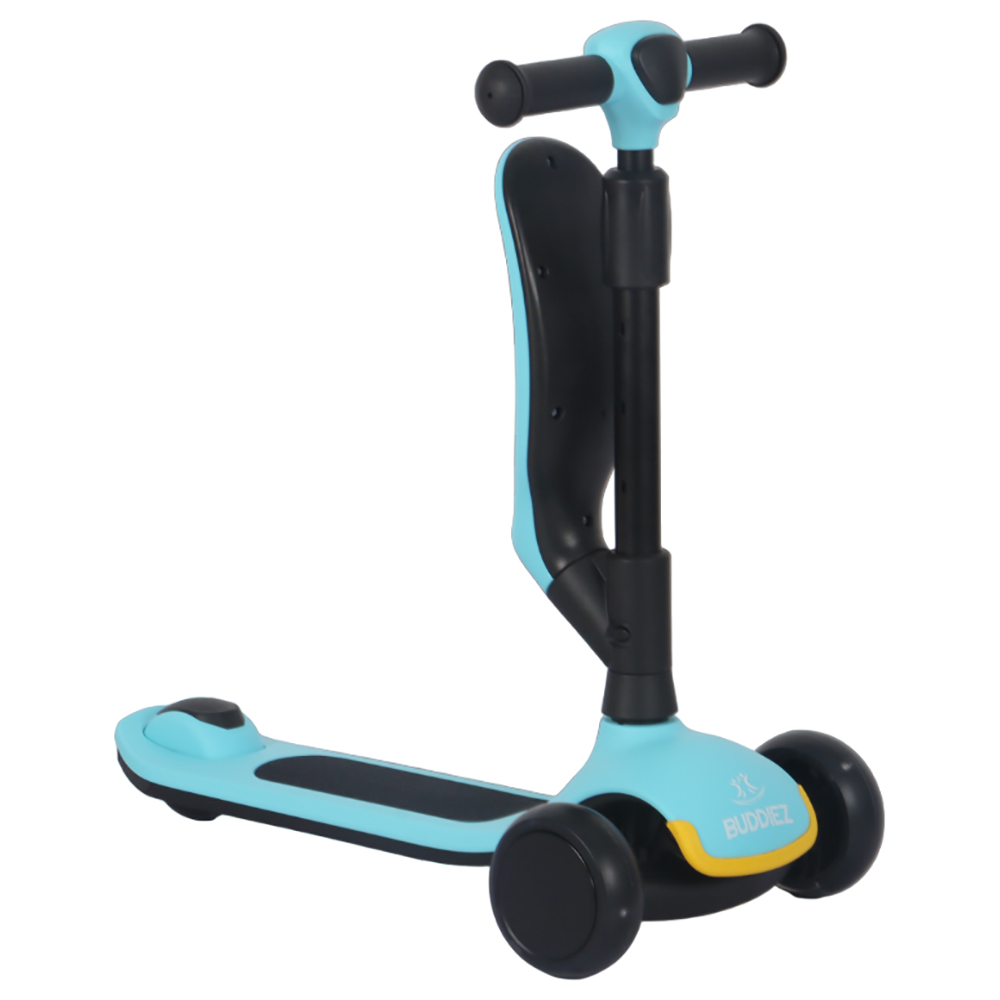 Buddiez - 2-in-1 Robin Light Scooter - Light Blue & Black