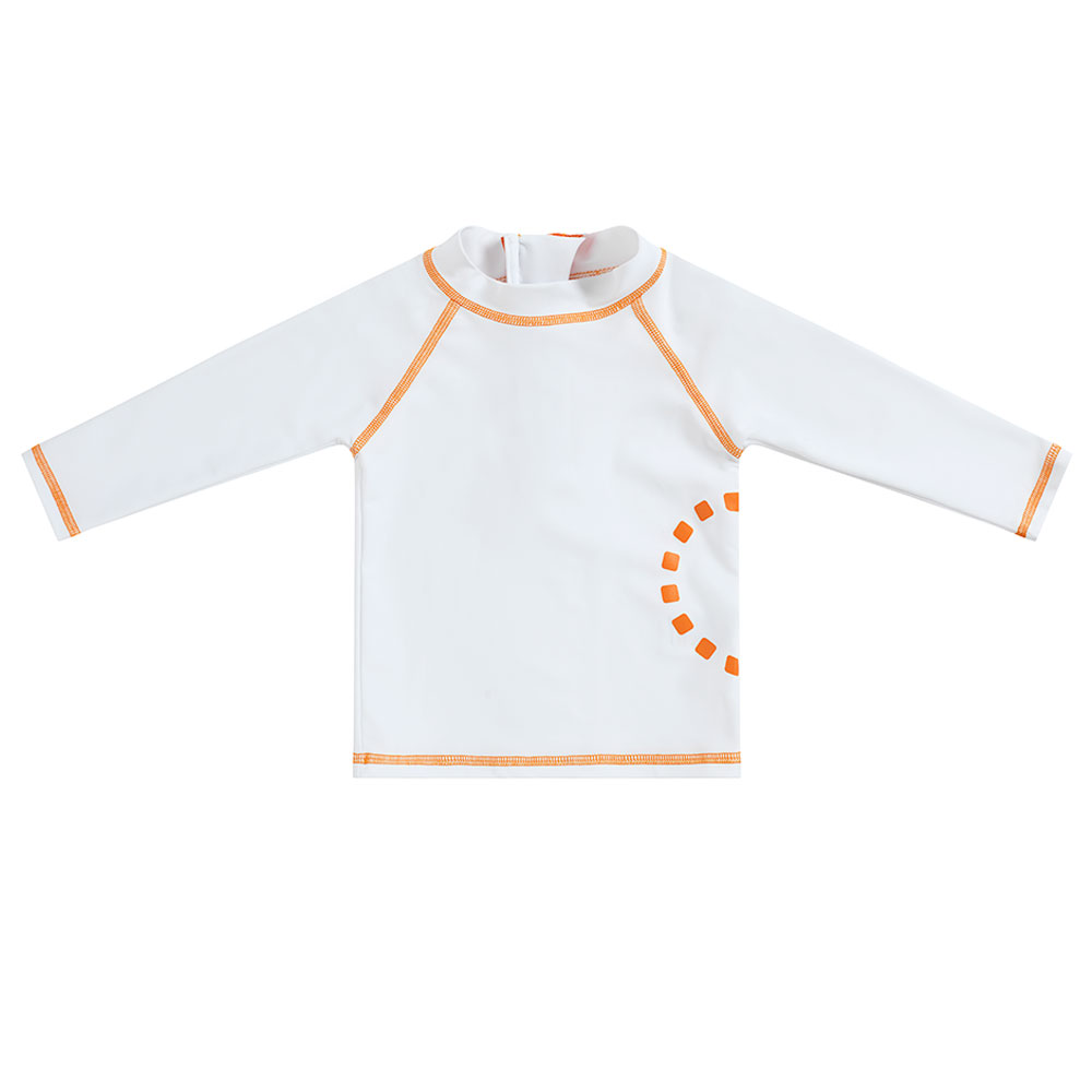 Noma Long-Sleeved Rash Top Swimwear - White/Orange