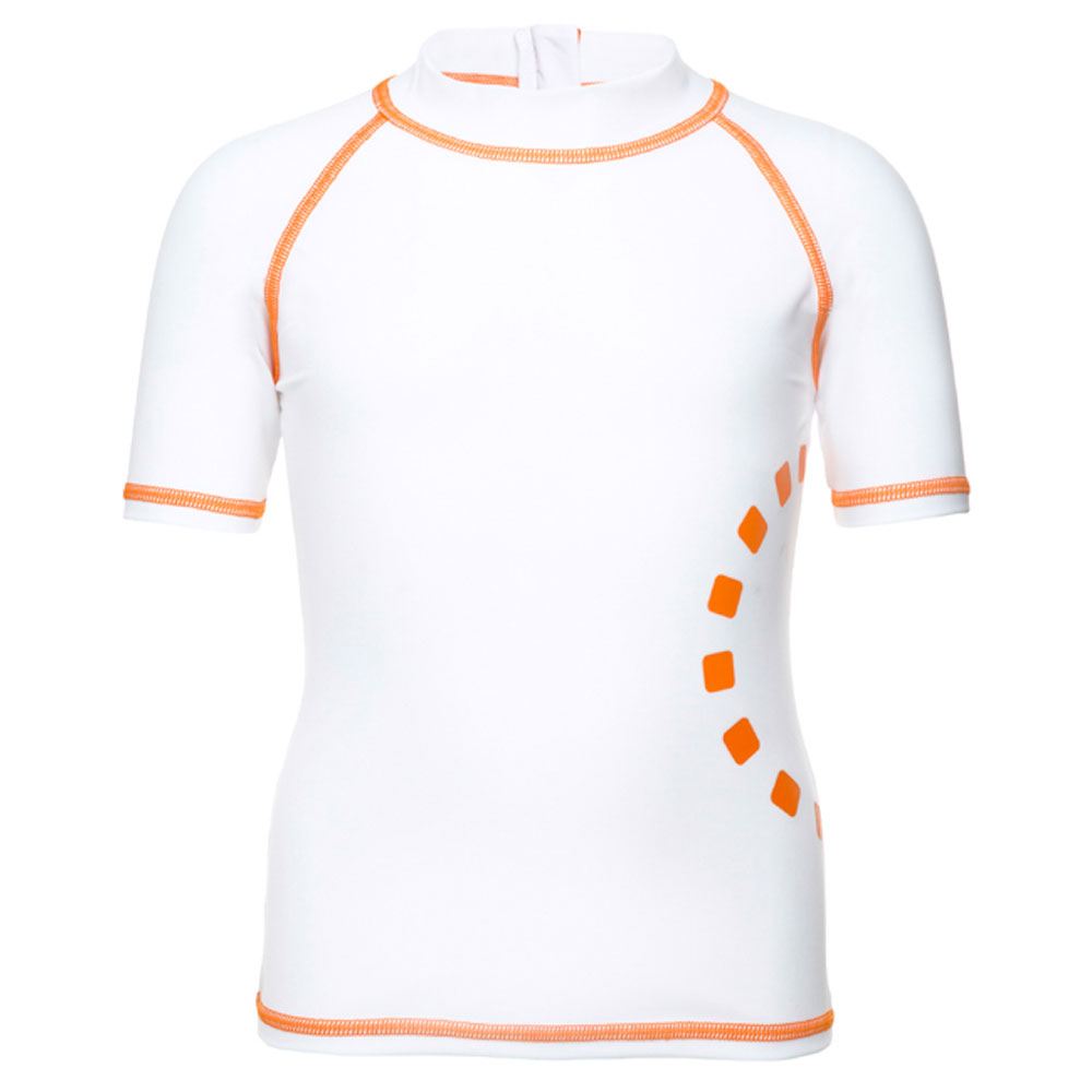 Noma Short-Sleeved Rash Top Swimwear - White/Orange