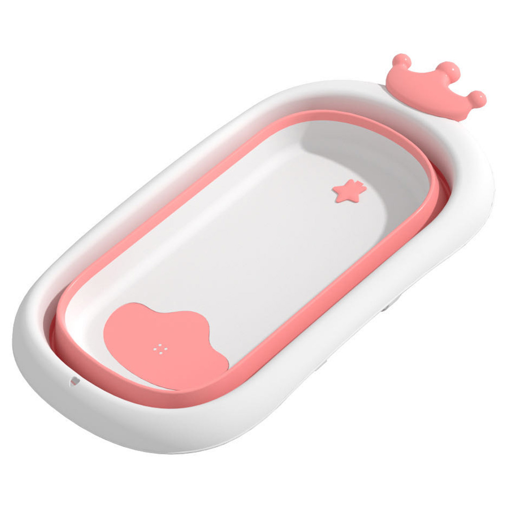 Bumble & Bird - Crown Style Foldable Bath tub with Cushion – Pink