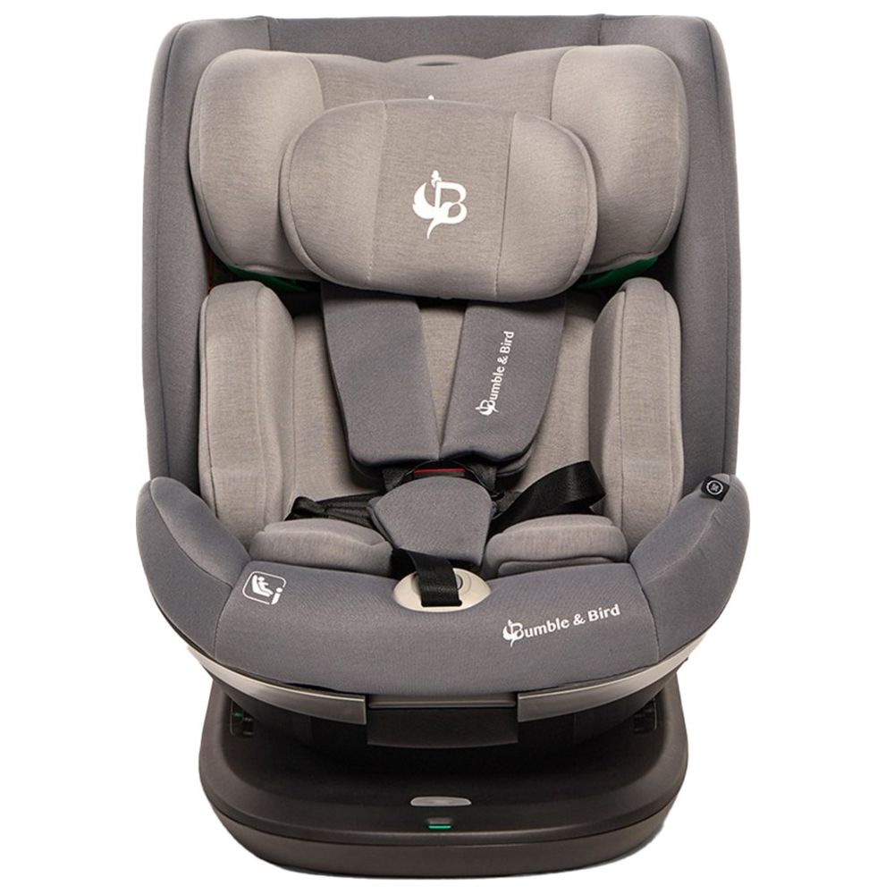 Bumble & Bird Robin 360° Rotating ISOFIX Car Seat - Grey | All-in-One Group 0+/1/2/3 | Birth to 12 Years