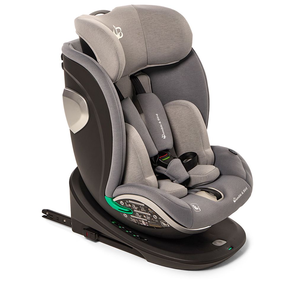 Bumble & Bird Robin 360° Rotating ISOFIX Car Seat - Grey | All-in-One Group 0+/1/2/3 | Birth to 12 Years