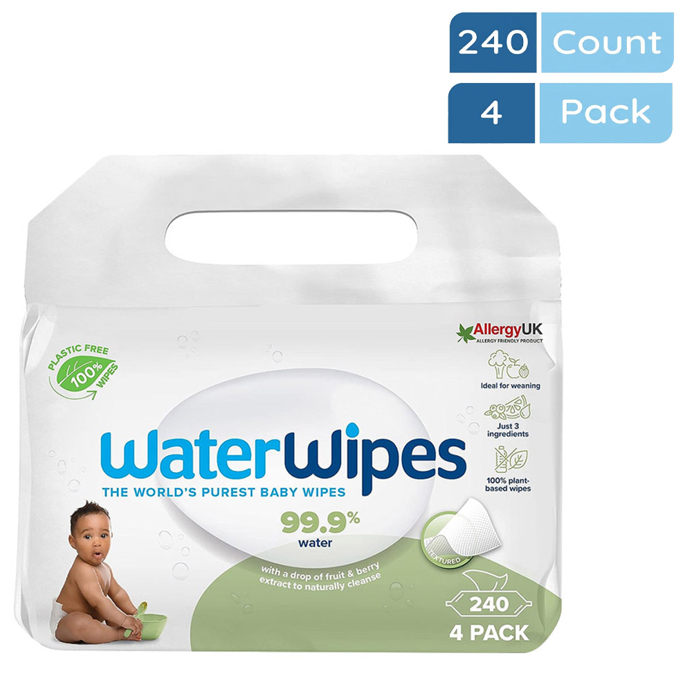 WaterWipes - Plastic Free Textured Wet Wipes - 240pcs