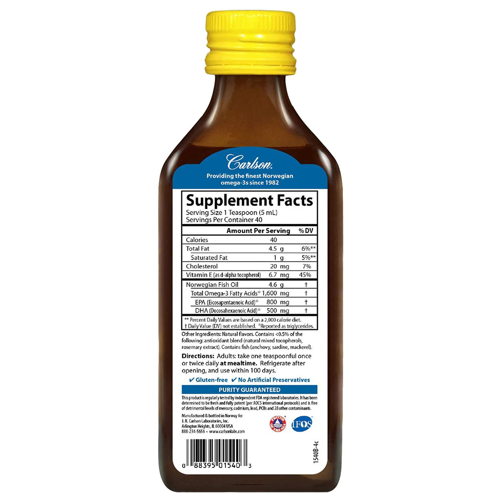 Carlson - Fish Oil Lemon 200ml