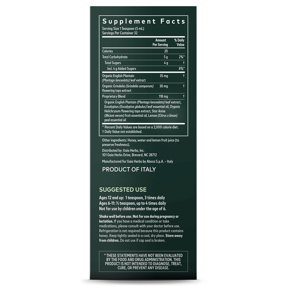 Gaia Herbs - Bronchial Wellness Syrup 5.4 fl. Ounce