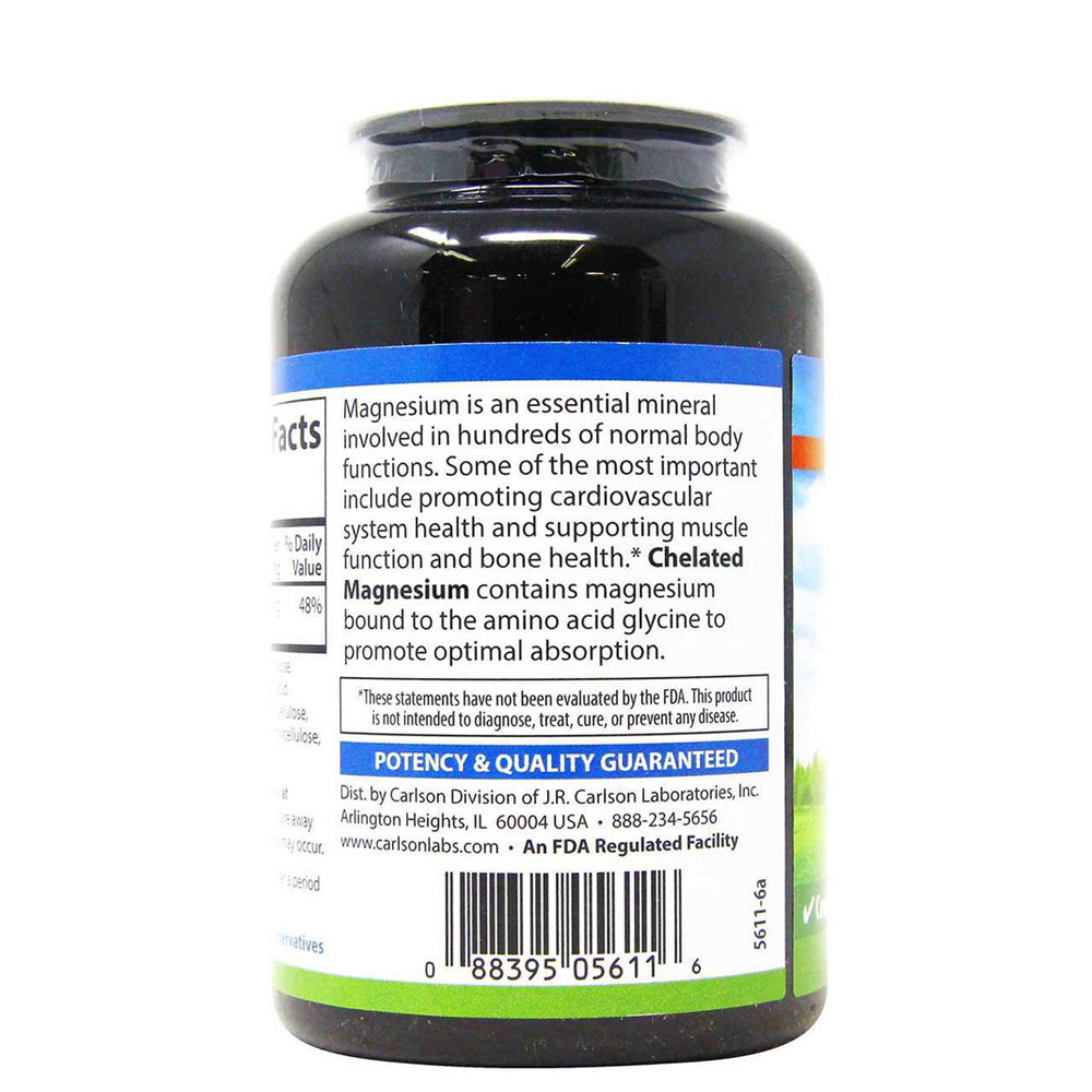 Carlson - Chelated Magnesium 200mg 90 Tablets