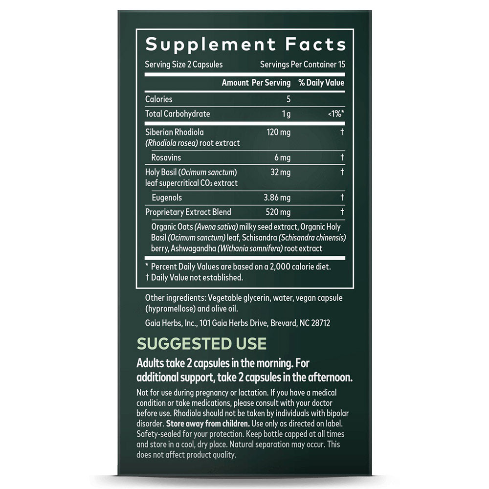 Gaia Herbs - Stress Response 30 Capsules 